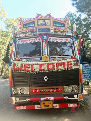 The happiest truck in Himachal Pradesh; can you see the smile?