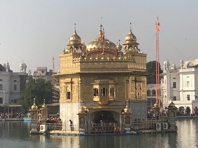 Close up of the Golden Temple in Amritsar
