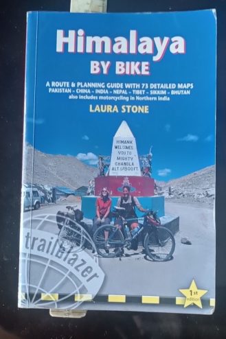my personal copy of himalaya by bike by laura stone