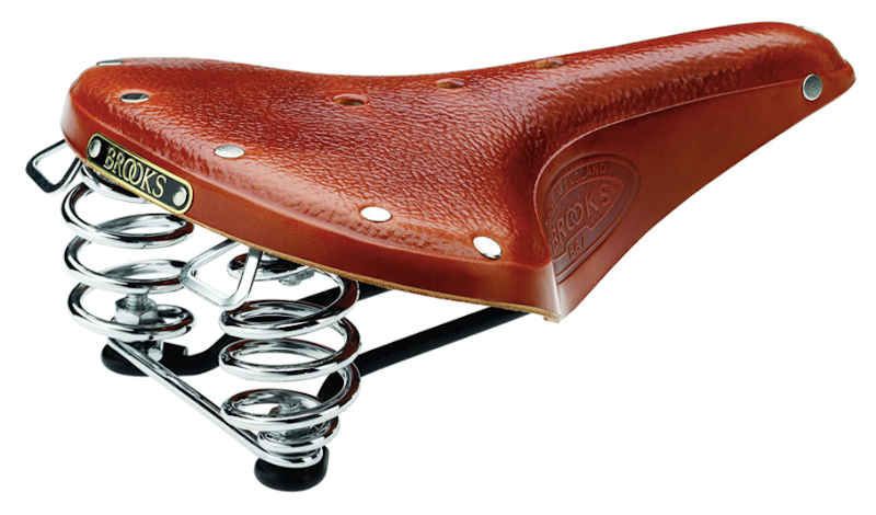 Brooks B67 leather saddle honey some folks believe this to be the best bicycle touring saddle