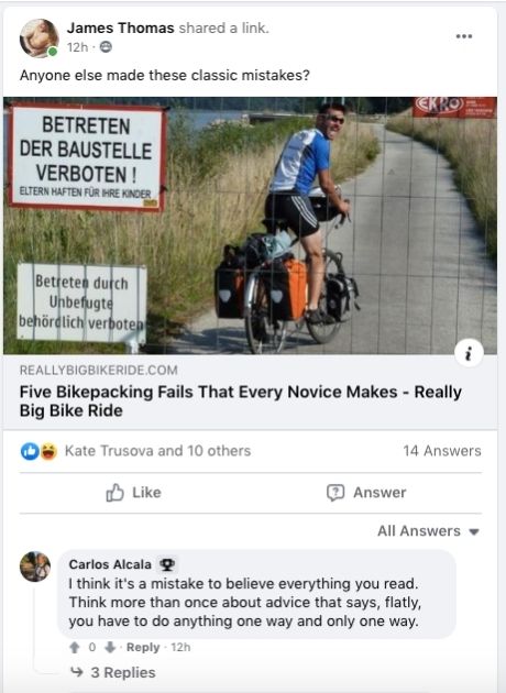 bikepacking fails facebook