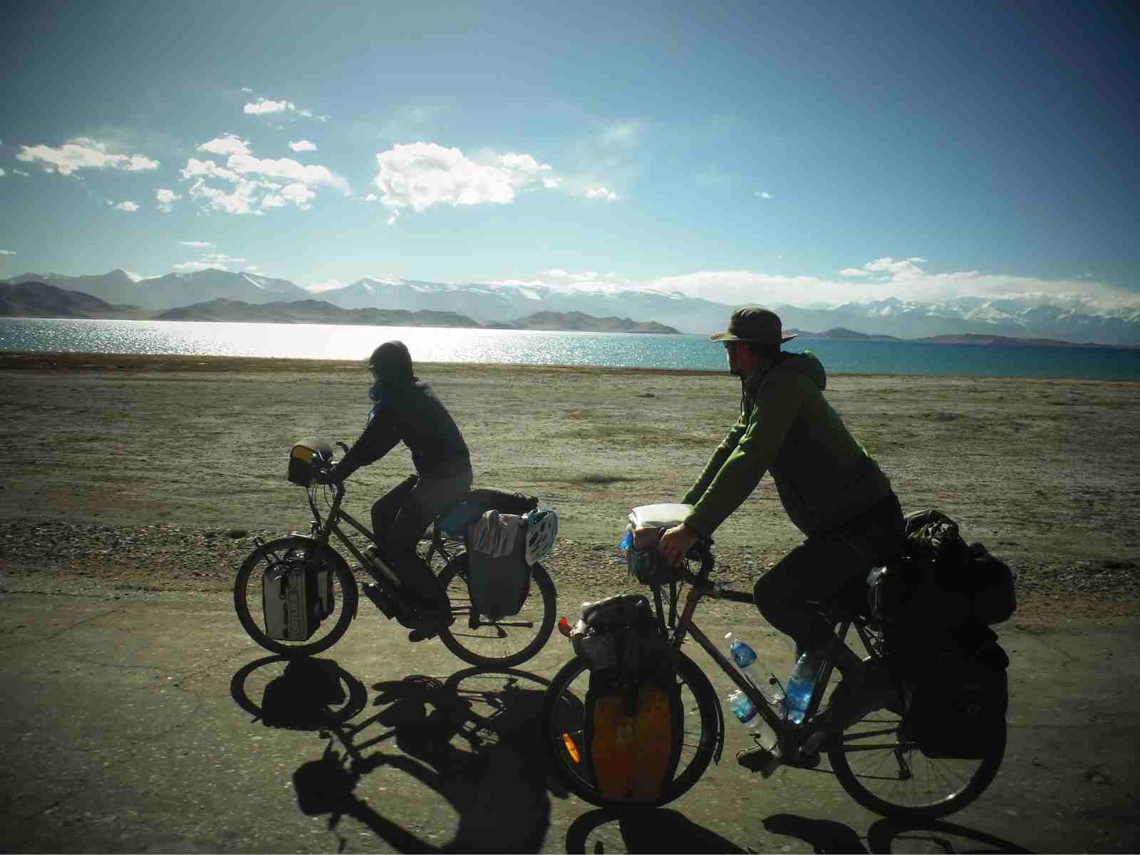cycling the pamir highway at lake issykul