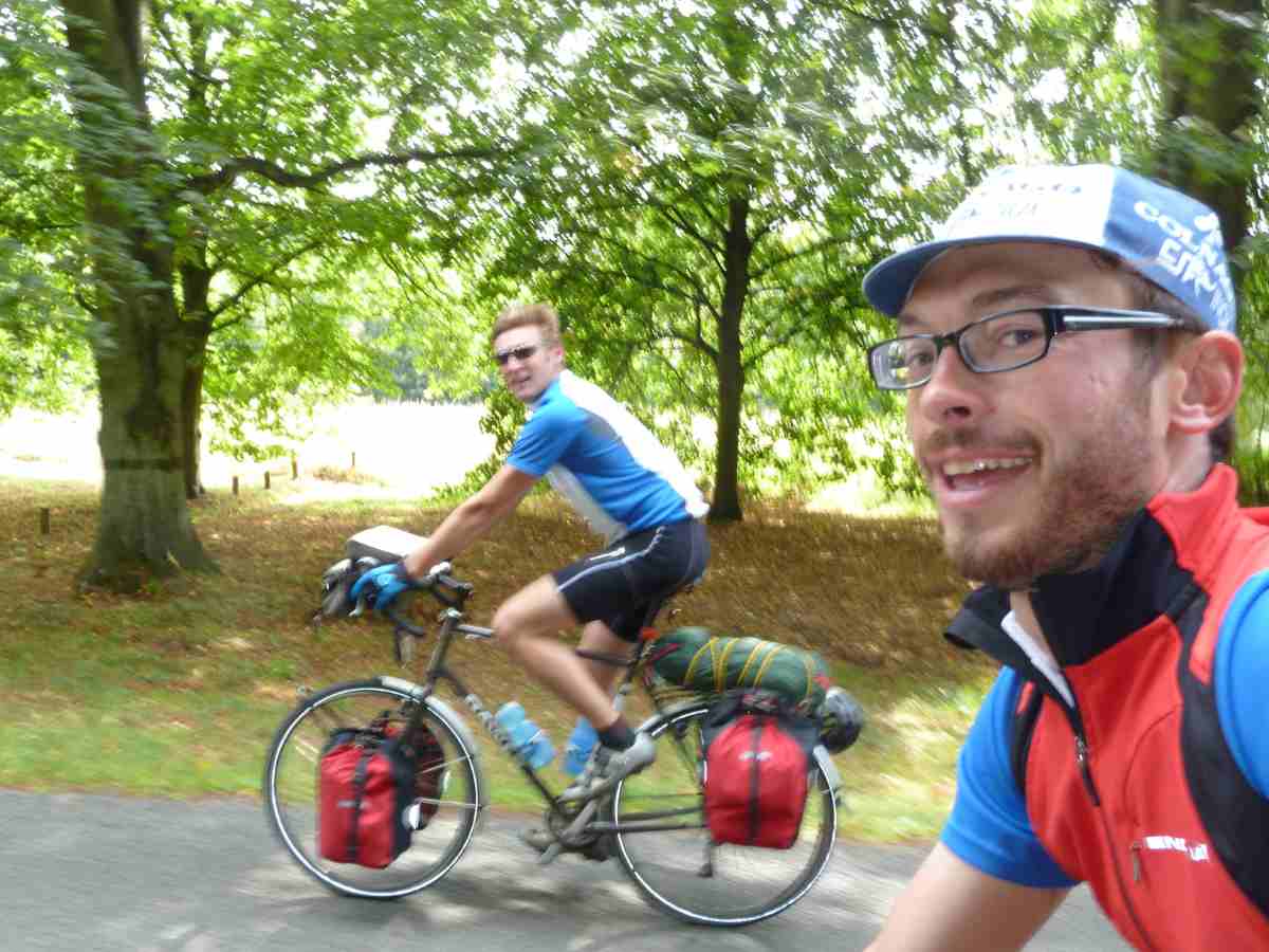 cycle touring through wollaton park, nottingham, uk