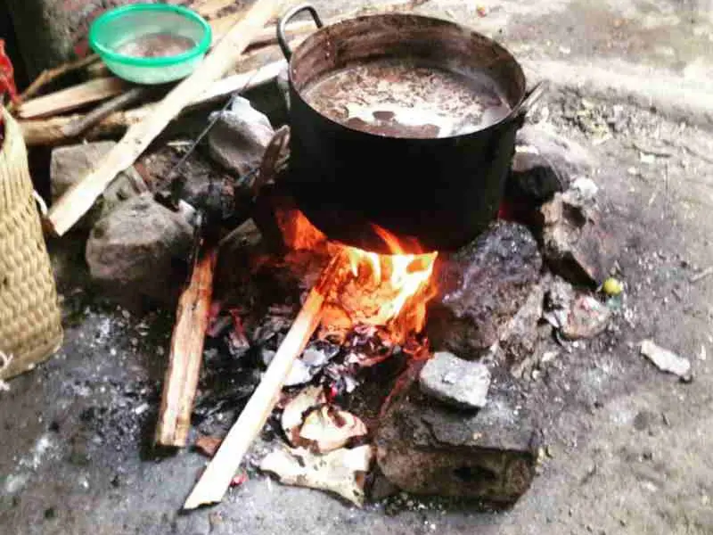 mystery broth at a Vietnamese market