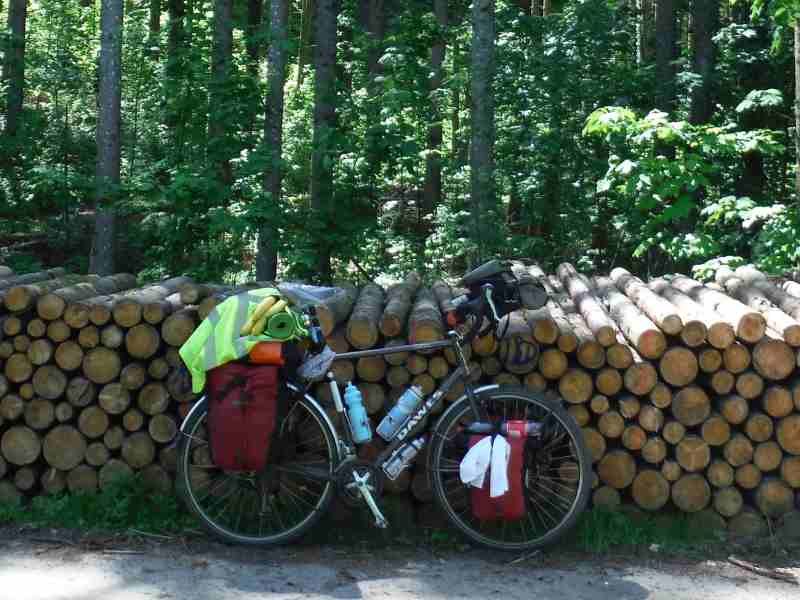 improvised water proofing for a leather saddle in the Black Forest