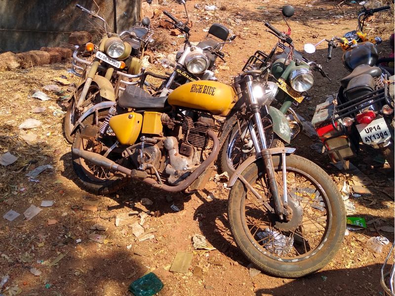 1989 classic bullet bobber by high ride customs in north goa